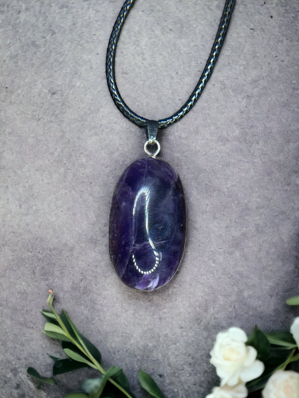 Amethyst Crystal Pendant Necklace