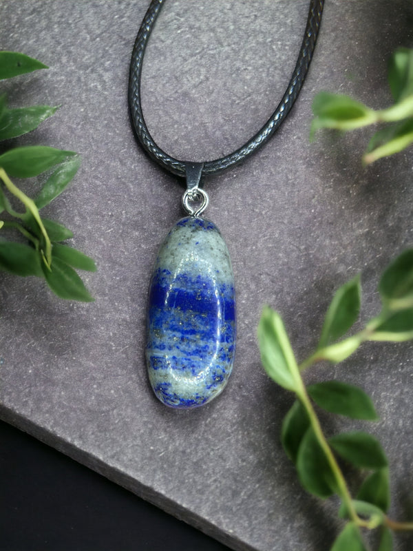 Lapis Lazuli Crystal Pendant Necklace