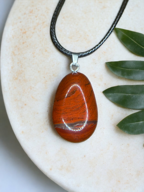 Brecciated Jasper Crystal Pendant Necklace