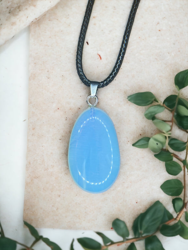 Opal Crystal Pendant Necklace