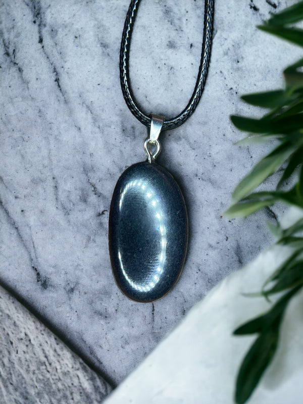 Hematite Crystal Pendant Necklace