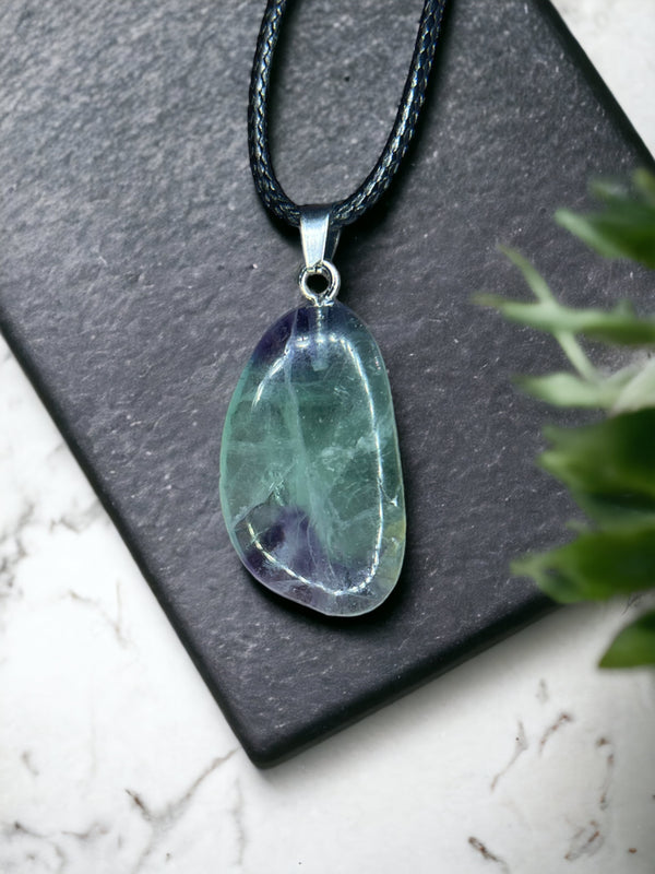 Flourite Crystal Pendant Necklace