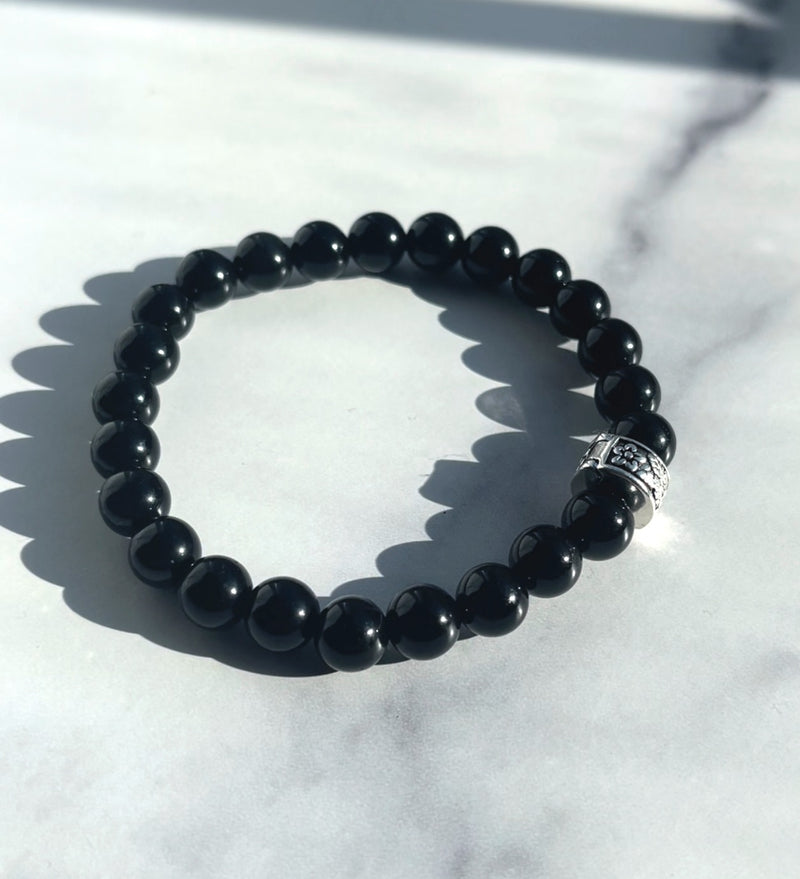 8mm Black Obsidian Bracelet