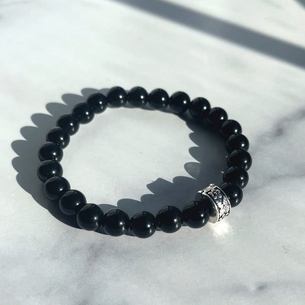 8mm Black Obsidian Bracelet