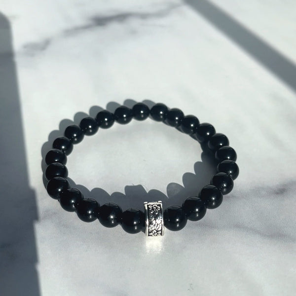 8mm Black Obsidian Bracelet