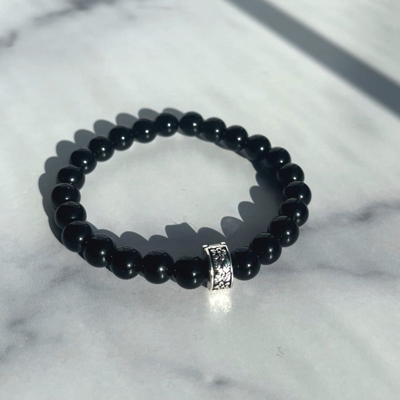 8mm Black Obsidian Bracelet