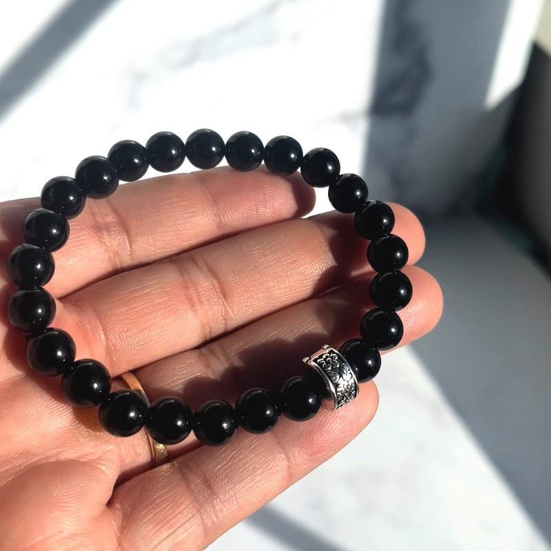 8mm Black Obsidian Bracelet