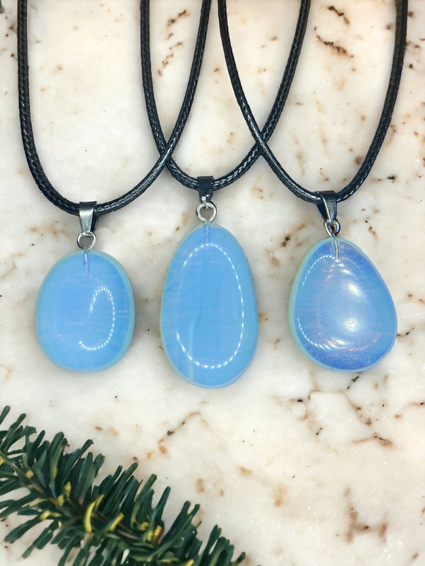 Opal Crystal Pendant Necklace