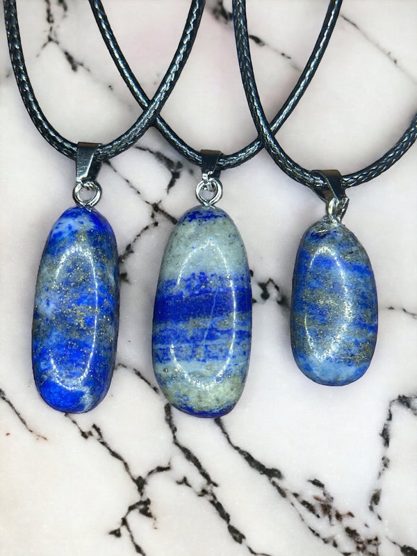 Lapis Lazuli Crystal Pendant Necklace