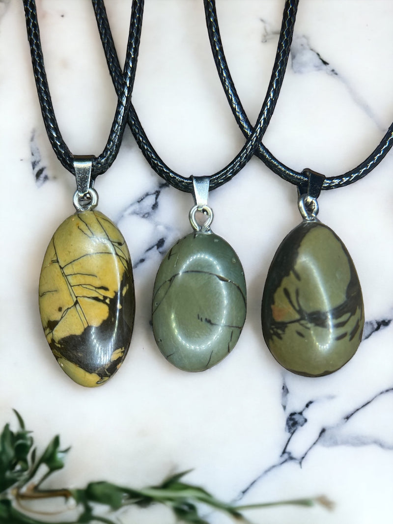 Picasso Stone Crystal Pendant Necklace