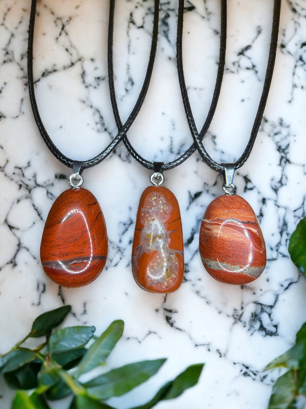 Brecciated Jasper Crystal Pendant Necklace