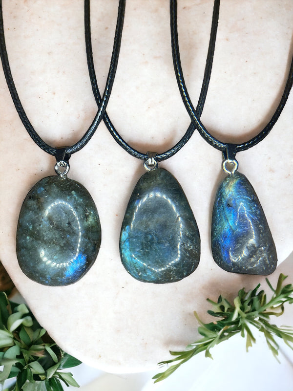 Labradorite Crystal Pendant Necklace