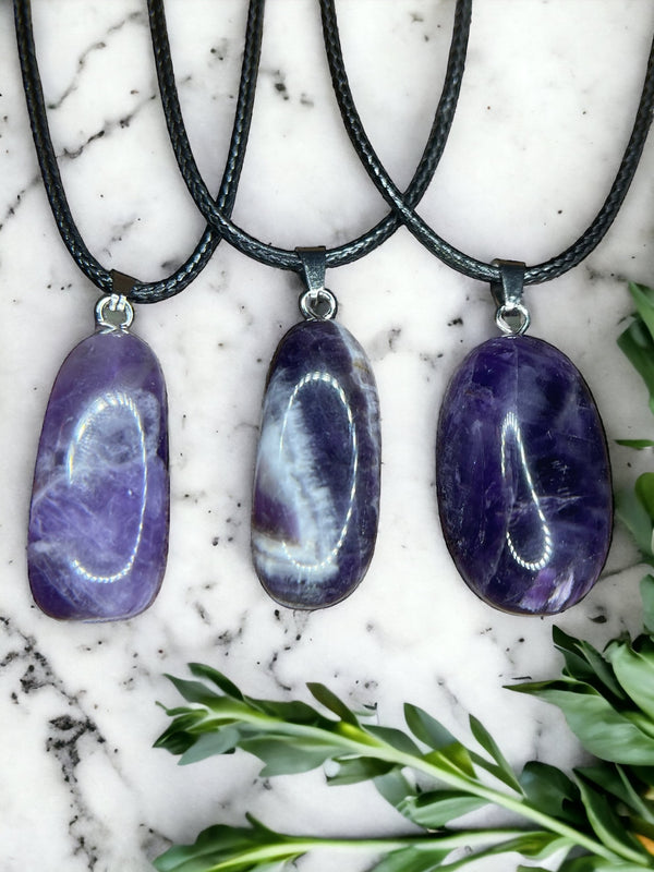 Amethyst Crystal Pendant Necklace
