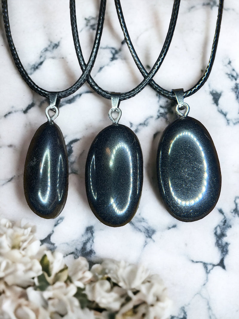 Hematite Crystal Pendant Necklace