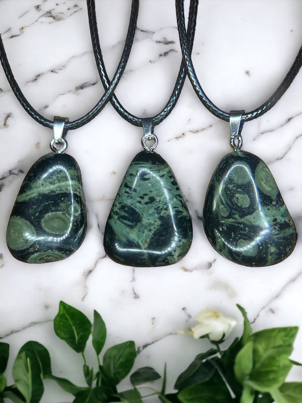 Kambaba Jasper Crystal Pendant Necklace